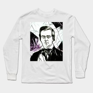 George Perkins Marsh Black and White Portrait | George Perkins Marsh Artwork 4 Long Sleeve T-Shirt